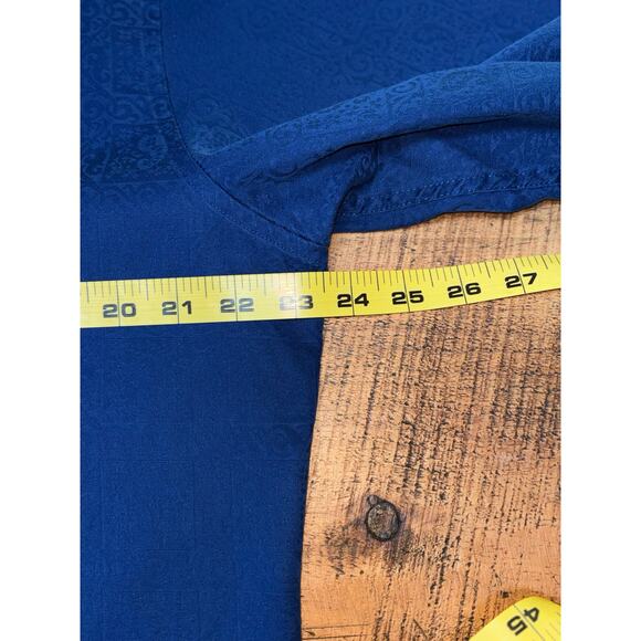 Mens Robert Graham Blue Paisley Flip Cuff Classic Fit Button Down Shirt Medium‎ - Picture 7 of 8